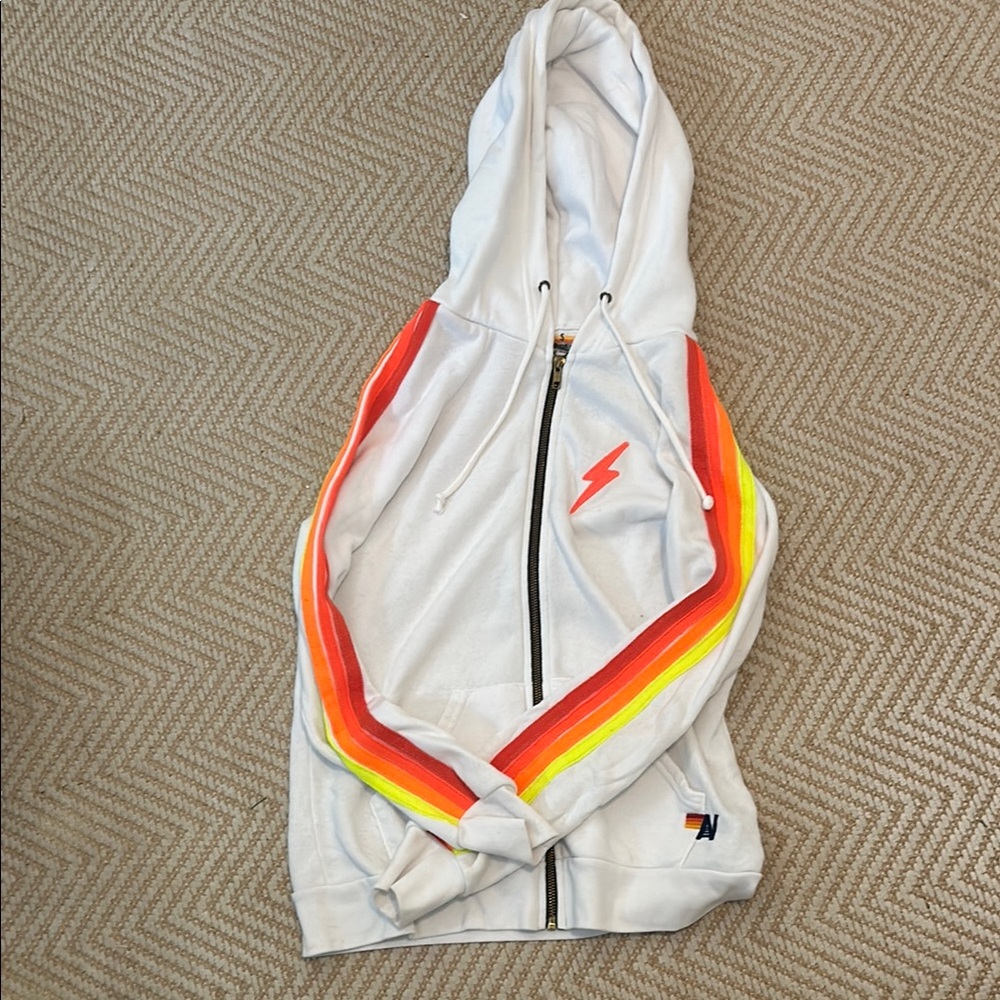 Aviator Nation White Zip Up